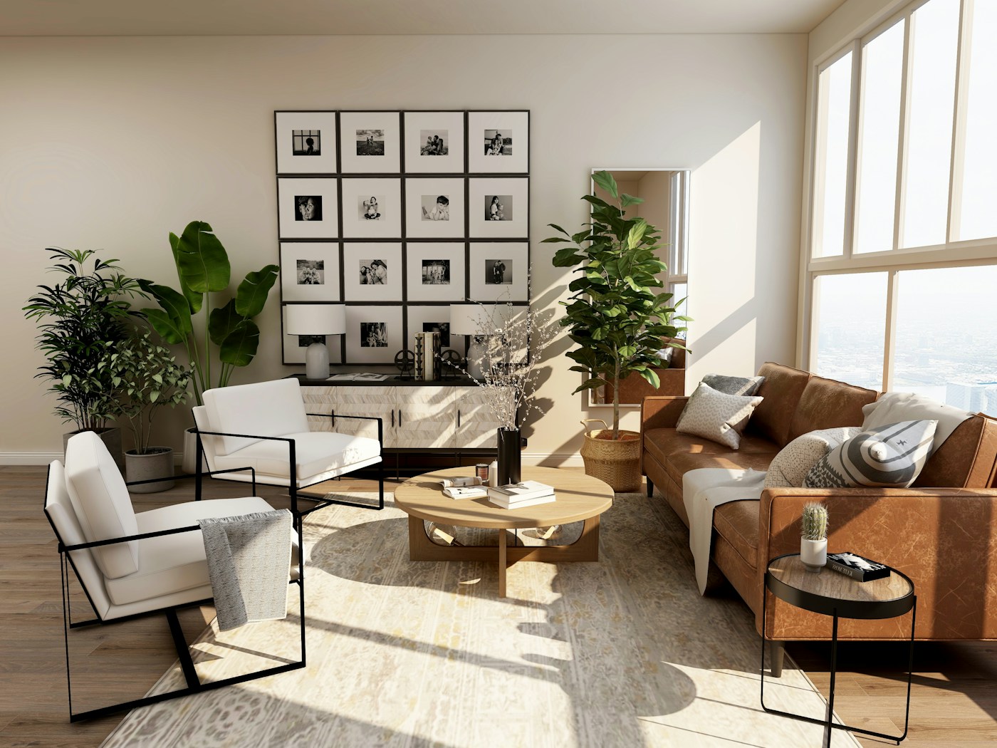 Minimal architectural interior with controlled light